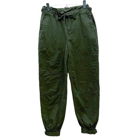 Urban Outfitters UO Evon Olive Paperbag Bag High Rise Joggers Size Small - Picture 4 of 16